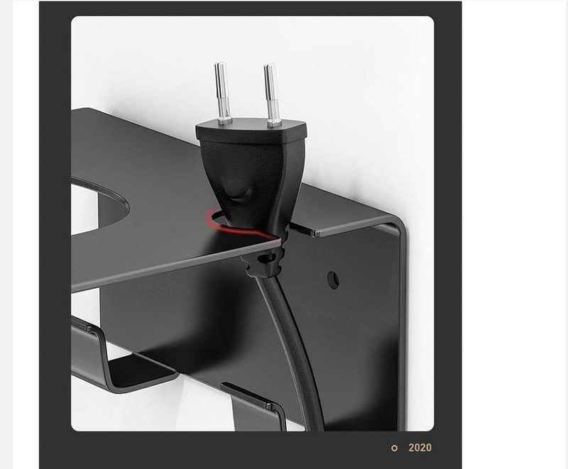 JWCE Hair Dryer Holder Wall Mount Blow Dryer Hanger Stand Rack Countertop Hair Dryer Bracket Hair Tool Organizer Storage（Black） - Image 2